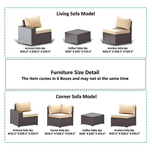 ASJMR Outdoor Patio Furniture Set with Fire Pit Table, 13 Pieces Outdoor Furniture Set Patio Sectional Sofa w/43in Propane Fire Pit, PE Wicker Rattan Patio Conversation Sets - Grey