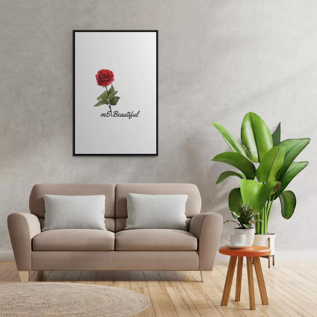 me Beautiful Matte Canvas Black Framed 24x36