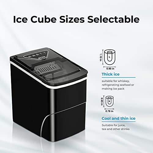Nugget Ice Maker Countertop, Portable Crushed Ice Machine, Self Cleaning Ice Makers with One-Click Operation, Soft Chewable Pebble Ice in 7 Mins, 34Lbs/24H with Ice Scoop for Home Bar Camping RV
