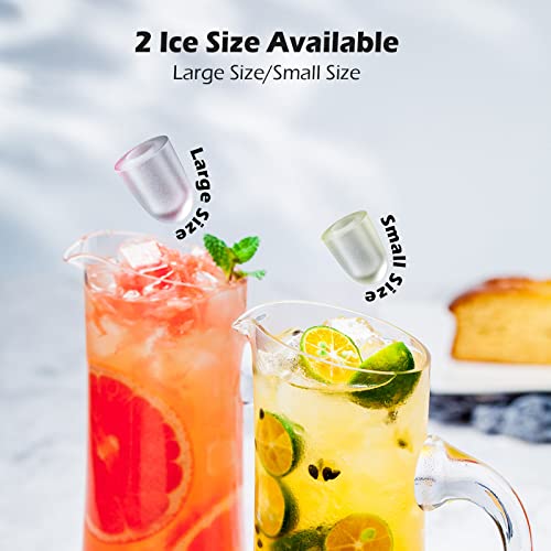Nugget Ice Maker Countertop, Portable Crushed Ice Machine, Self Cleaning Ice Makers with One-Click Operation, Soft Chewable Pebble Ice in 7 Mins, 34Lbs/24H with Ice Scoop for Home Bar Camping RV