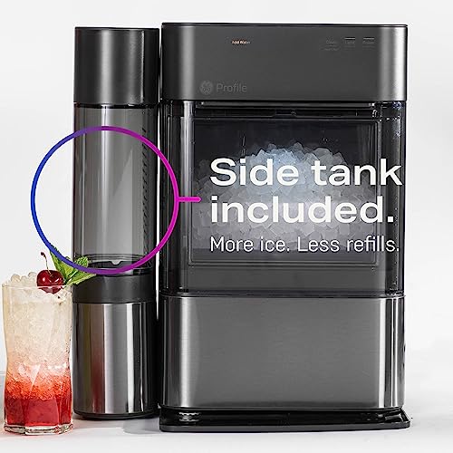 GE Profile Opal 2.0 | Countertop Nugget Ice Maker with Side Tank | Ice Machine with WiFi Connectivity | Smart Home Kitchen Essentials | Black Stainless