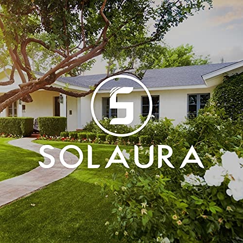 SOLAURA 3-Piece Outdoor Rocking Chairs Bistro Set, Black Iron Patio Furniture with Brown Thickened Cushion & Glass-Top Coffee Table