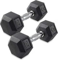Philosophy Gym Rubber Coated Hex Dumbbell Hand Weights, Pairs