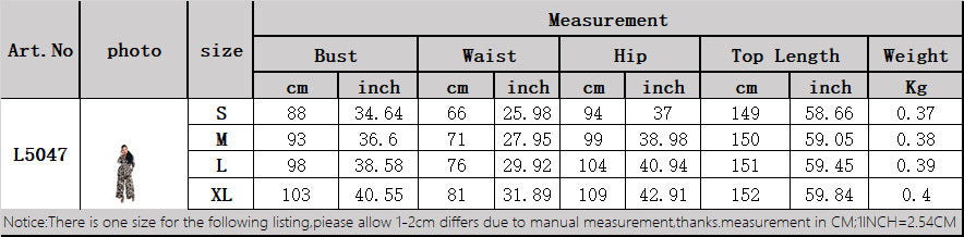 Women's fashion trend geometric print V-neck slim fitting long sleeved pants jumpsuit