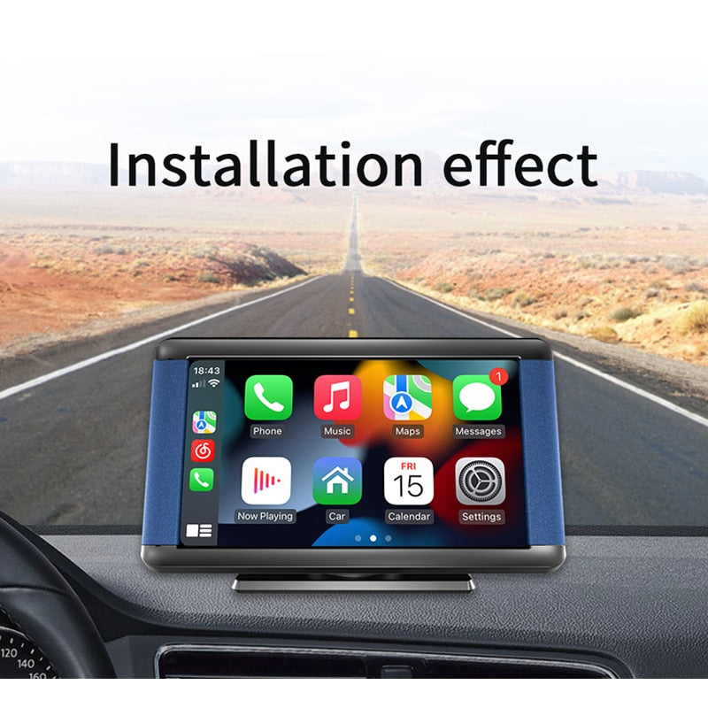 Portable Car MP5 Player Wireless Carplay Monitor Android Auto 7 Inch Touch Screen Bluetooth Universal Multimedia Stereo