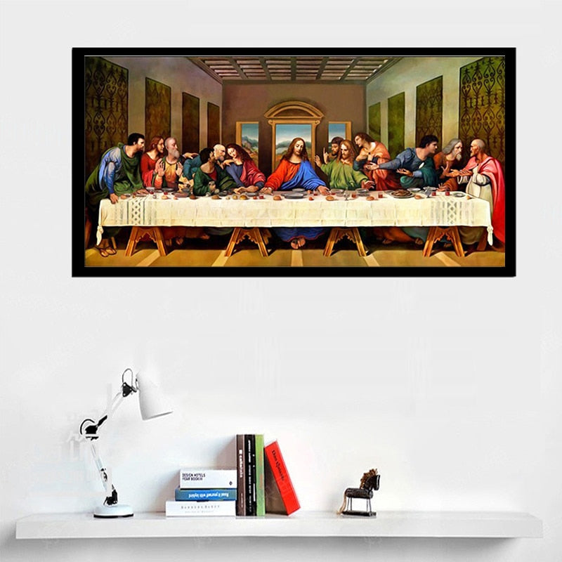 KAMY YI 5D Religious Diamond Embroidery Round Diamond Painting diy Christian Last Supper Mosaic Picture Home Decoration Gift
