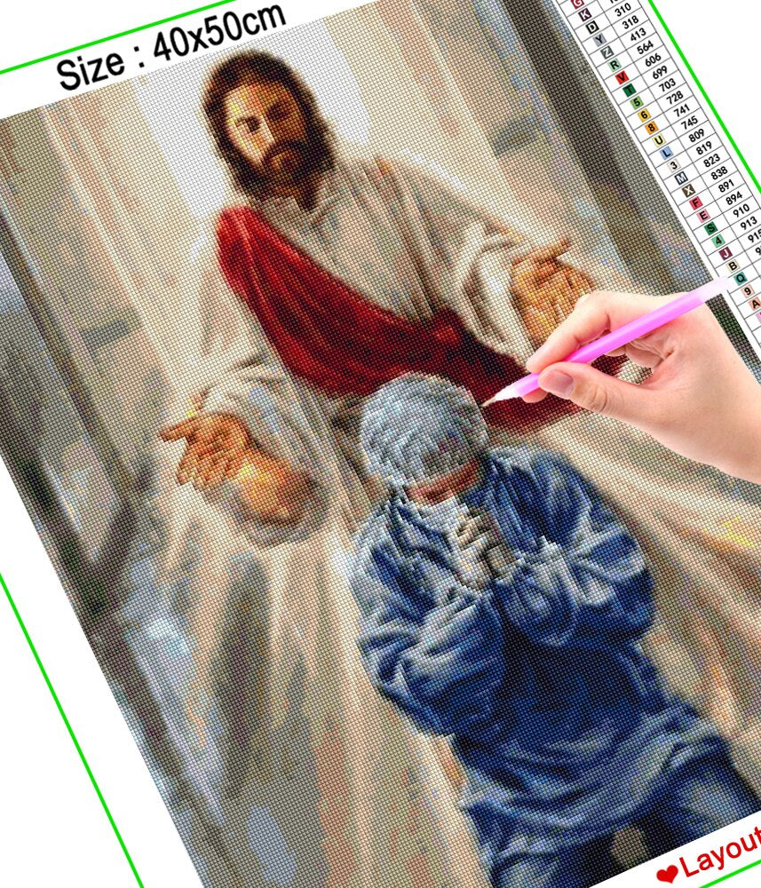 HOMFUN Full Square/Round Drill 5D DIY Diamond Painting "Religious figure" Embroidery Cross Stitch 5D Home Decor Gift A30083