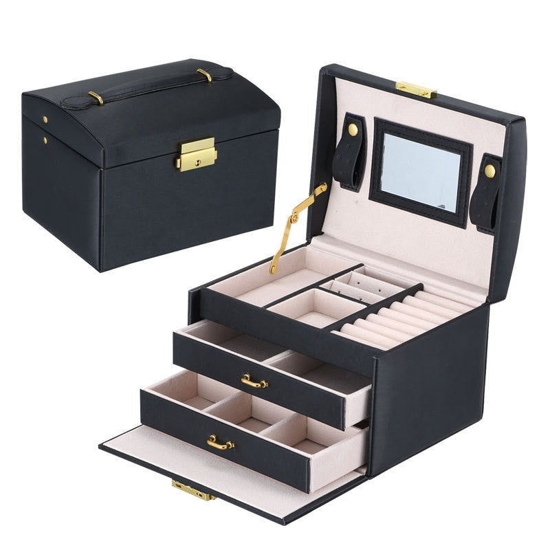 Casegrace Large Jewelry Box PU Leather  Storage Case