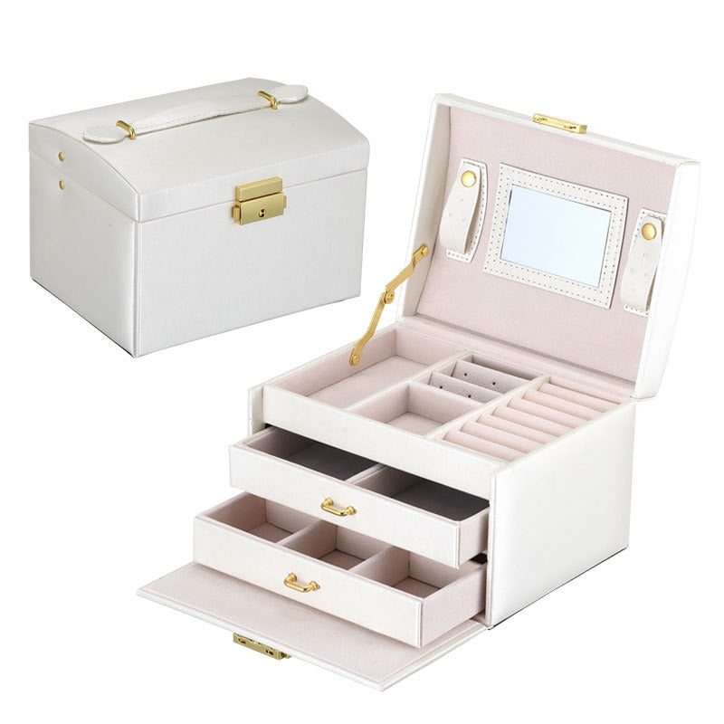 Casegrace Large Jewelry Box PU Leather  Storage Case