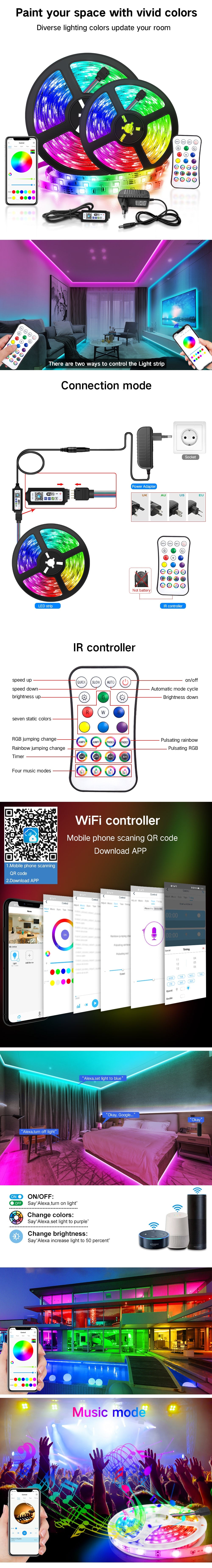 Bluetooth LED Strip Lights