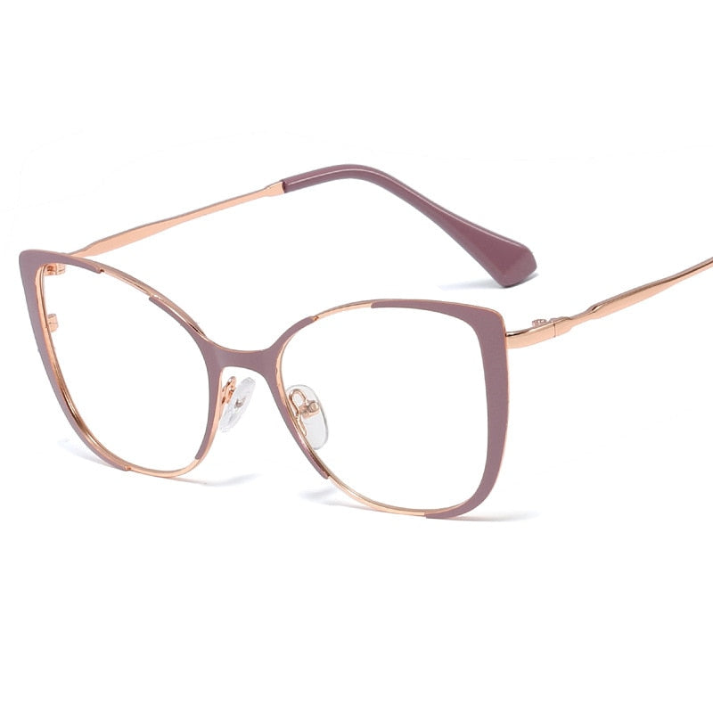 Fashion Cat Eye Half Frame Glasses Frames Men Women Luxury Brand Designer Optical Vintage Goggle Computer Glasses For Female