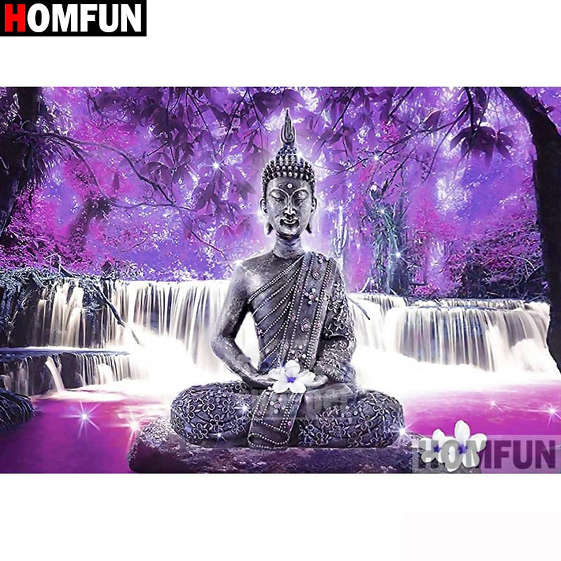 HOMFUN Diy 5d Diamond Painting "Religious buddha" Cross Stitch Square Round Diamond Embroidery Handwork Rhinestone Art A30013