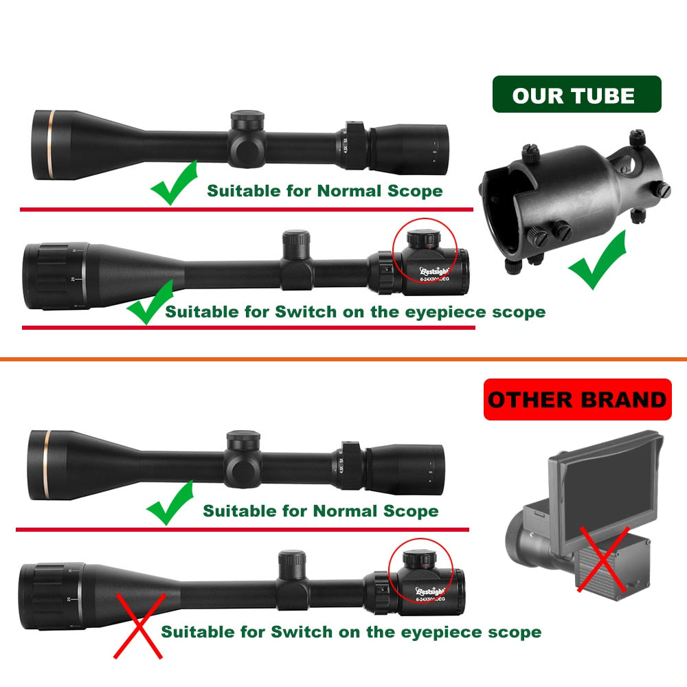 Night Vision Riflescope HD 1080P 4.3 Inch Display Siamese Scopes Video Cameras Infrared Illuminator Tactical Hunting Night Scope