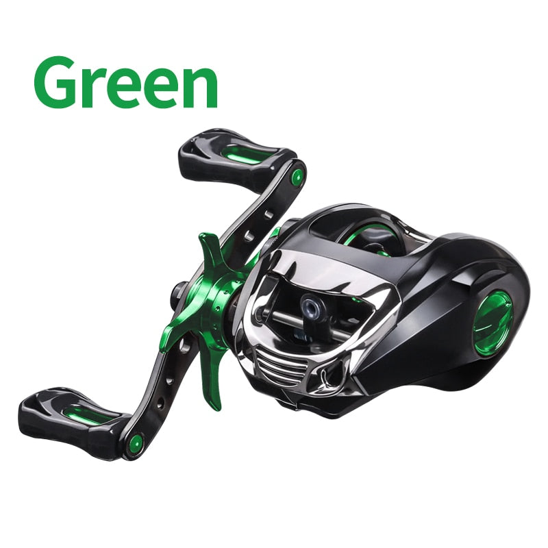 LINNHUE Baitcasting Reel BT2000 8kg Drag SFS Double Brake System Saltwater Reel 6.3:1 High Speed Metal Spare Spool Fishing Reel