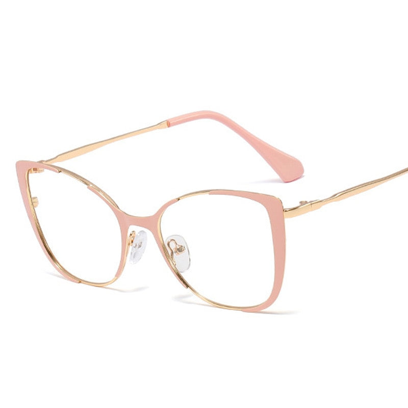 Fashion Cat Eye Half Frame Glasses Frames Men Women Luxury Brand Designer Optical Vintage Goggle Computer Glasses For Female