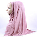 Fashion Pleated Stripe Scarf Women Muslim Jersey Hijabs Shawl hijeb femme Africa Headband Long Islam Underscarf Sjaal Bufandas
