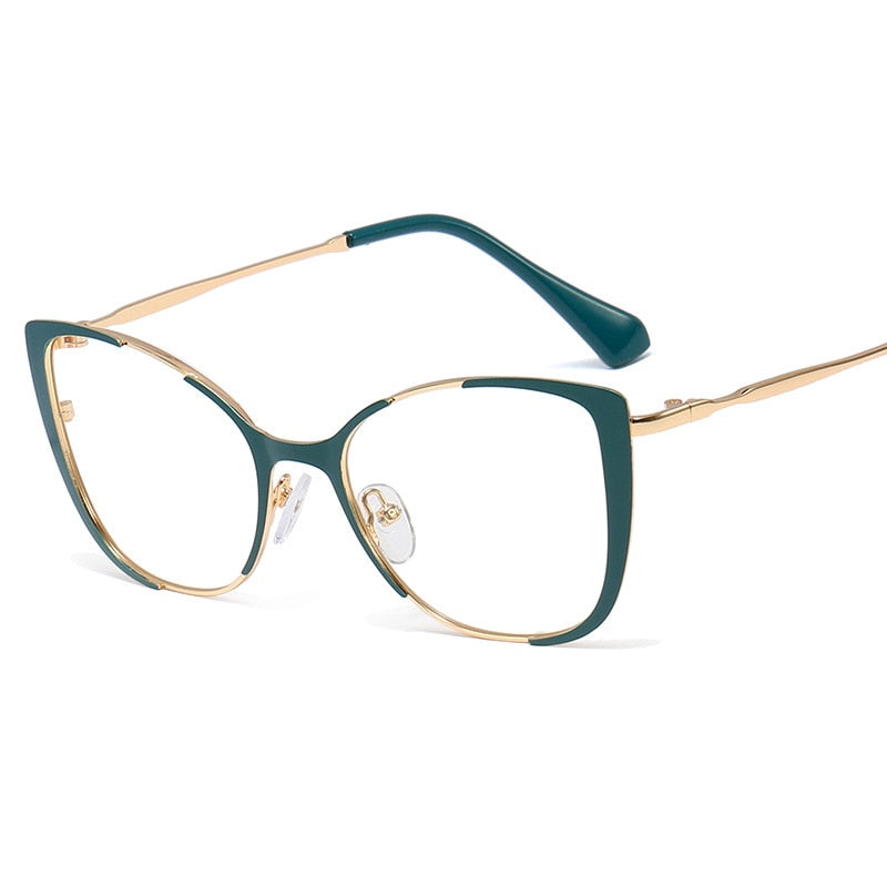Fashion Cat Eye Half Frame Glasses Frames Men Women Luxury Brand Designer Optical Vintage Goggle Computer Glasses For Female