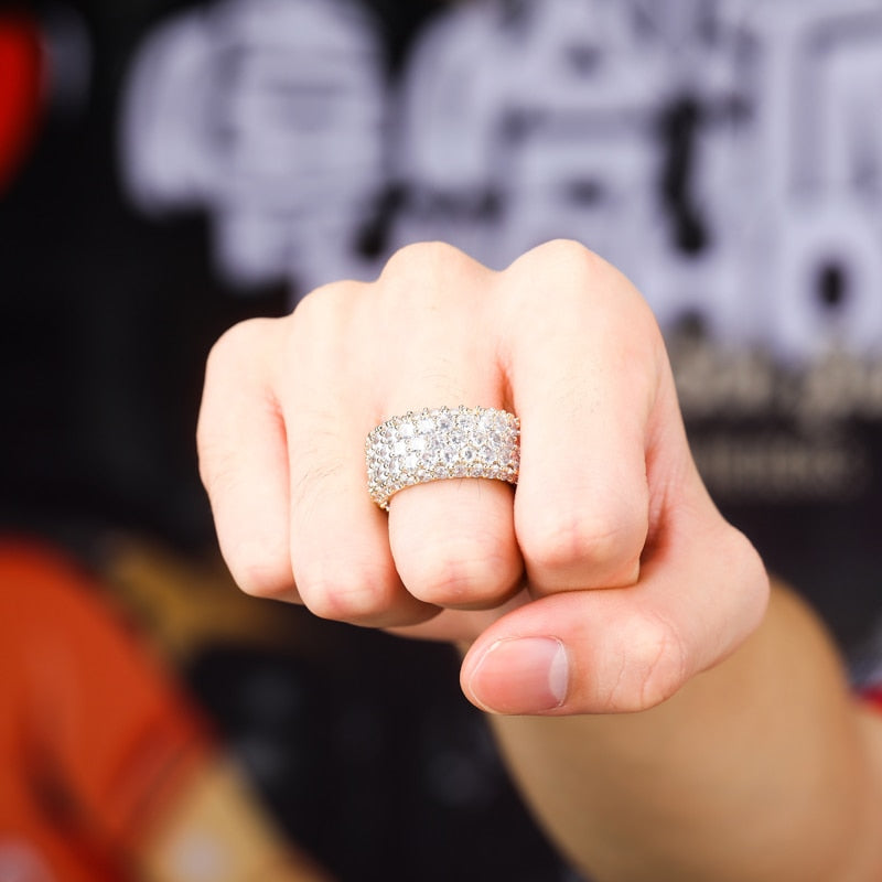TOPGRILLZ  Iced Out Full Cubic Bling  Rings