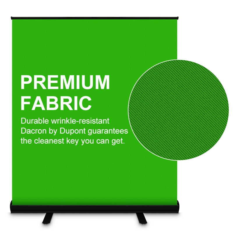 Studio/Photography 3.5ft/4.9ft Green Screen Background Collapsible Chromakey Backdrop Aluminium Case for Virtual StudioGame