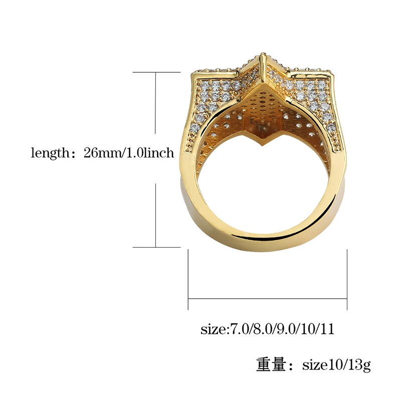 Iced Out Rings For Men/Women Micro Paved