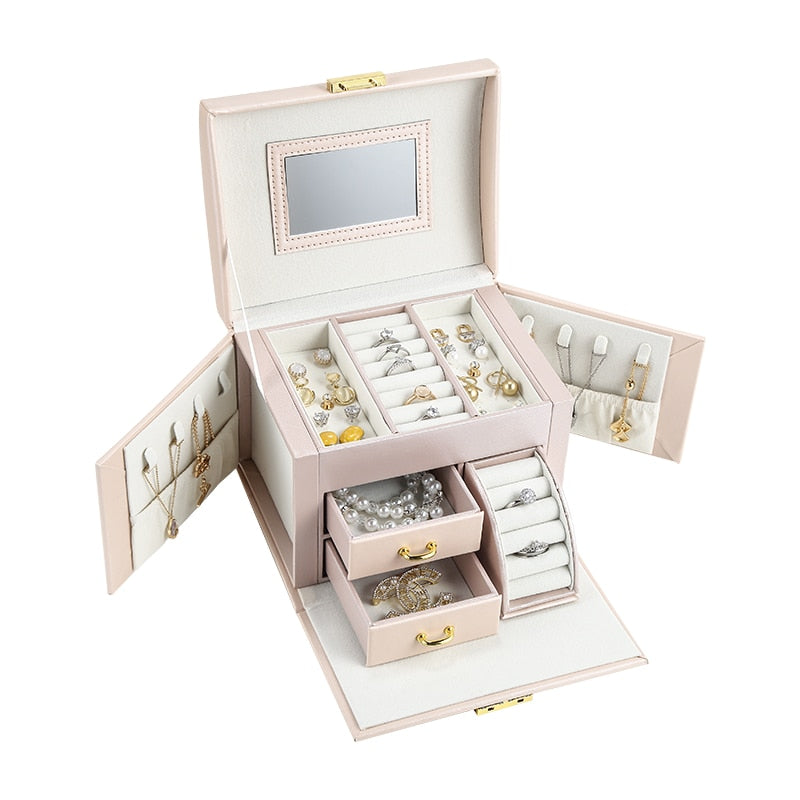 Casegrace Large Jewelry Box PU Leather  Storage Case