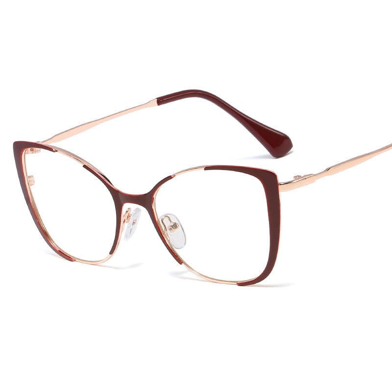 Fashion Cat Eye Half Frame Glasses Frames Men Women Luxury Brand Designer Optical Vintage Goggle Computer Glasses For Female