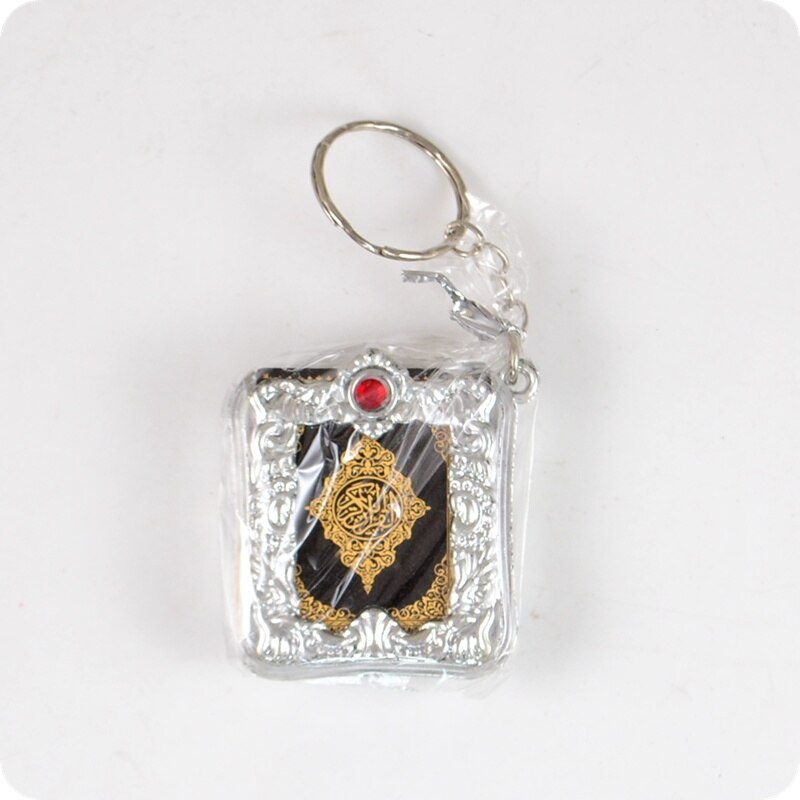 Mini Box Arabic language Koran Quran Islam Muslim ALLAH real paper can read Pendant Key Chains Fashion Religious jewelry