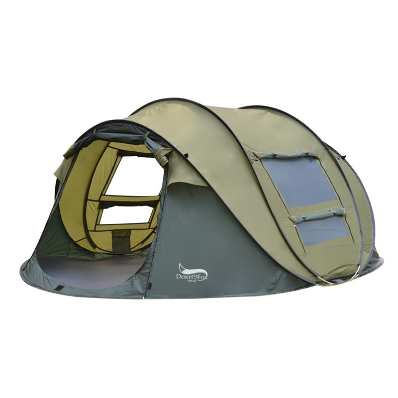 Desert&amp;Fox Automatic Pop-up Tent, 3-4 Person Outdoor Instant Setup Tent 4 Season Waterproof Tent for Hiking, Camping, Travelling