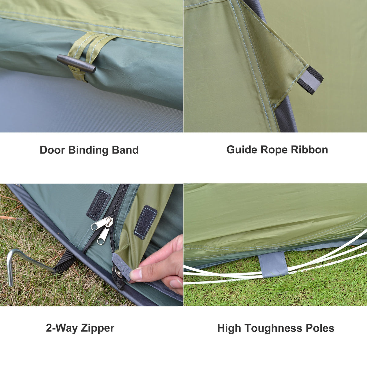 Desert&amp;Fox Automatic Pop-up Tent, 3-4 Person Outdoor Instant Setup Tent 4 Season Waterproof Tent for Hiking, Camping, Travelling