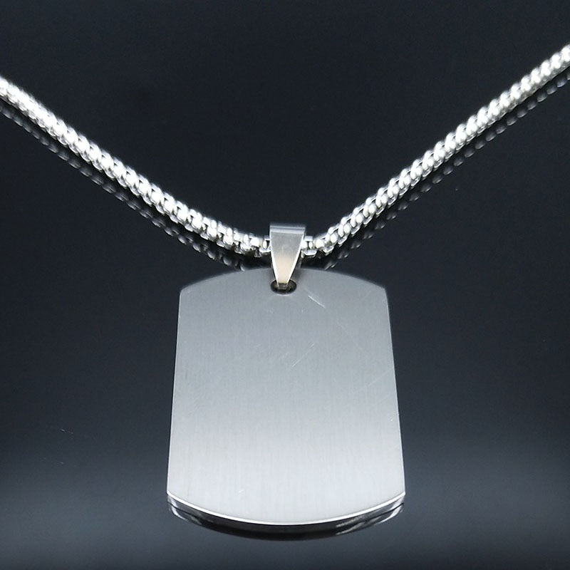 Islam Religious Muslim Allah Loran Brand Stainless Steel Necklace Men Silver Color Necklaces Pendants Jewelry joyas N2249S02