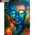 HOMFUN Full Square/Round Drill 5D DIY Diamond Painting "Religious Buddha" 3D Diamond Embroidery Cross Stitch Home Decor A19781
