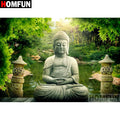 HOMFUN Full Square/Round Drill 5D DIY Diamond Painting "Religious Buddha" 3D Diamond Embroidery Cross Stitch Home Decor A18554