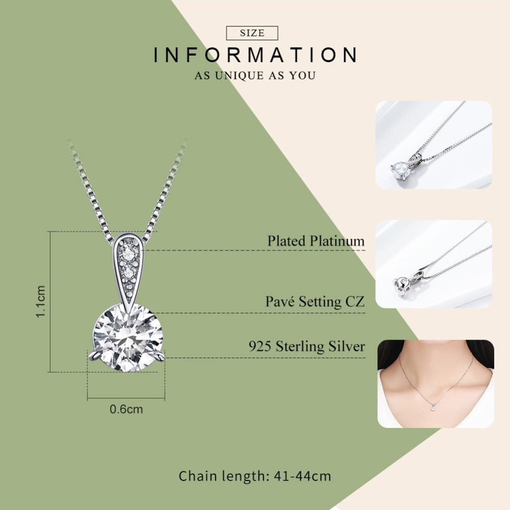 BAMOER Authentic 925 Sterling Silver Clear CZ