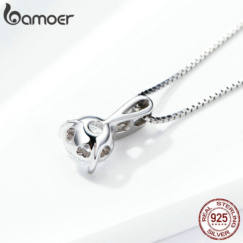 BAMOER Authentic 925 Sterling Silver Clear CZ