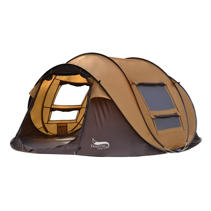 Desert&amp;Fox Automatic Pop-up Tent, 3-4 Person Outdoor Instant Setup Tent 4 Season Waterproof Tent for Hiking, Camping, Travelling