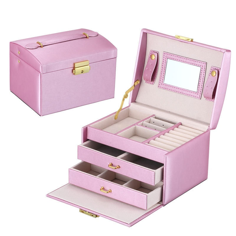 Casegrace Large Jewelry Box PU Leather  Storage Case