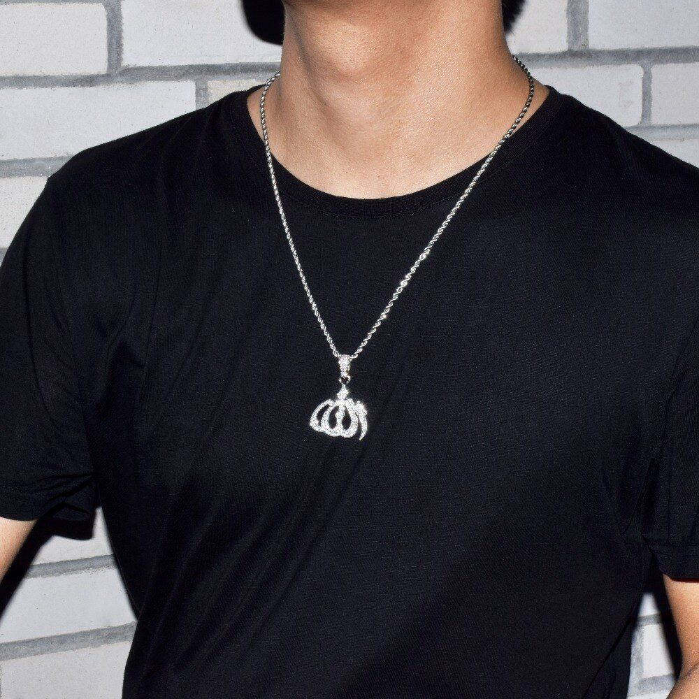 Iced Religious Allah Pendant God Arabic Pendant Gold Color Cubic Zircon Men's Hip Hop Jewelry