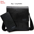 JEEP BULUO Man's Bag 2PC/Set Men Leather Messenger Shoulder Bags Business Crossbody Casual Bags Famous Brand Male Drop Shipping