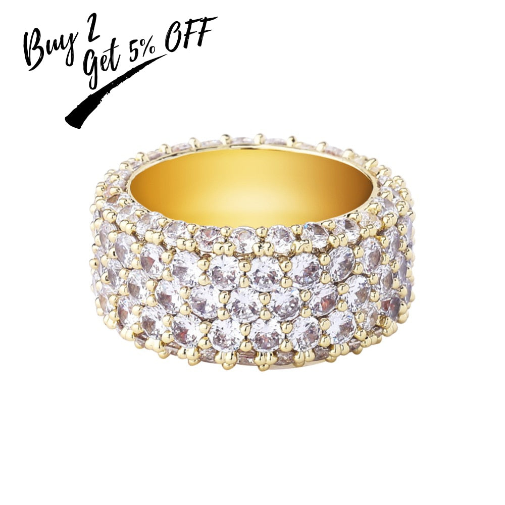 TOPGRILLZ  Iced Out Full Cubic Bling  Rings