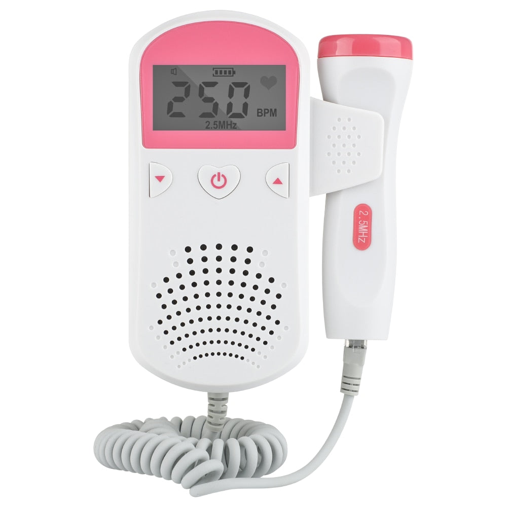Fetal Doppler Ultrasound Baby Monitor Household Fetus Baby Heartbeat Detector Baby Heart Rate Monitor 2.5MHz No Radiation