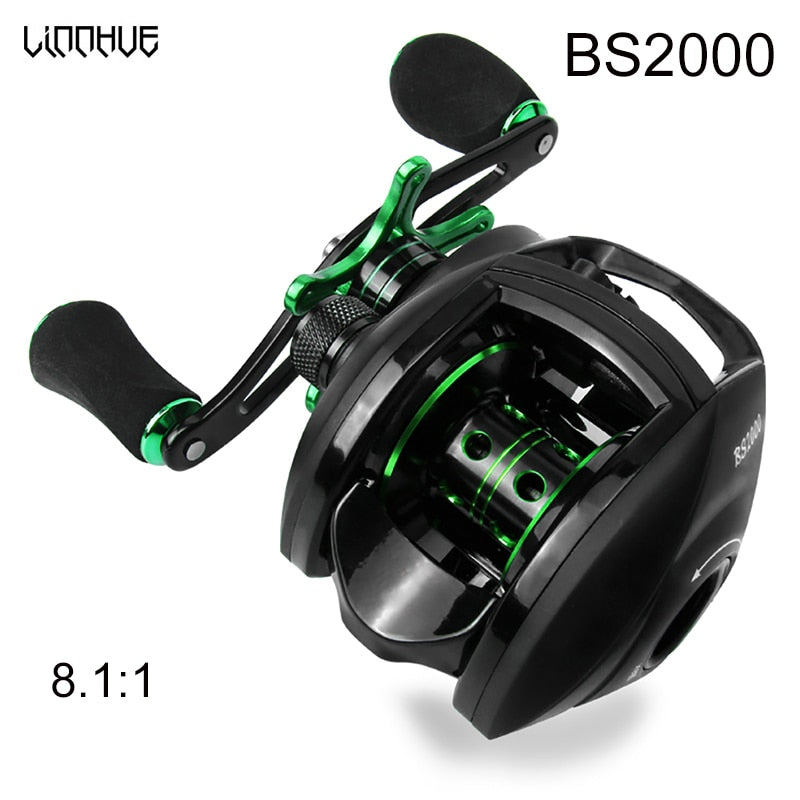 Baitcasting Reel BS2000 8.1:1 High Speed Fishing Reel 8KG Max Drag