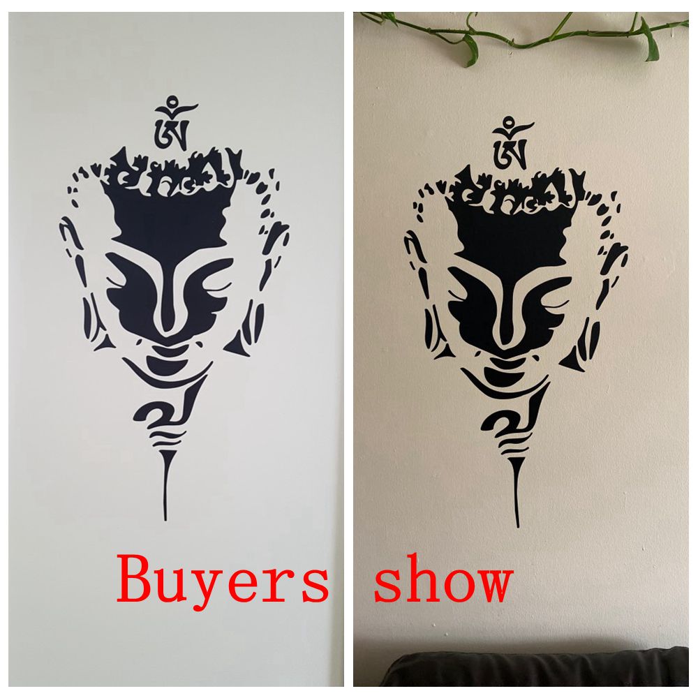 New Buddha Art Vinyl Wall Stickers Wallpaper For Living Room Home Decorative Religious Wall Decals Sticker Mural Wall Decor