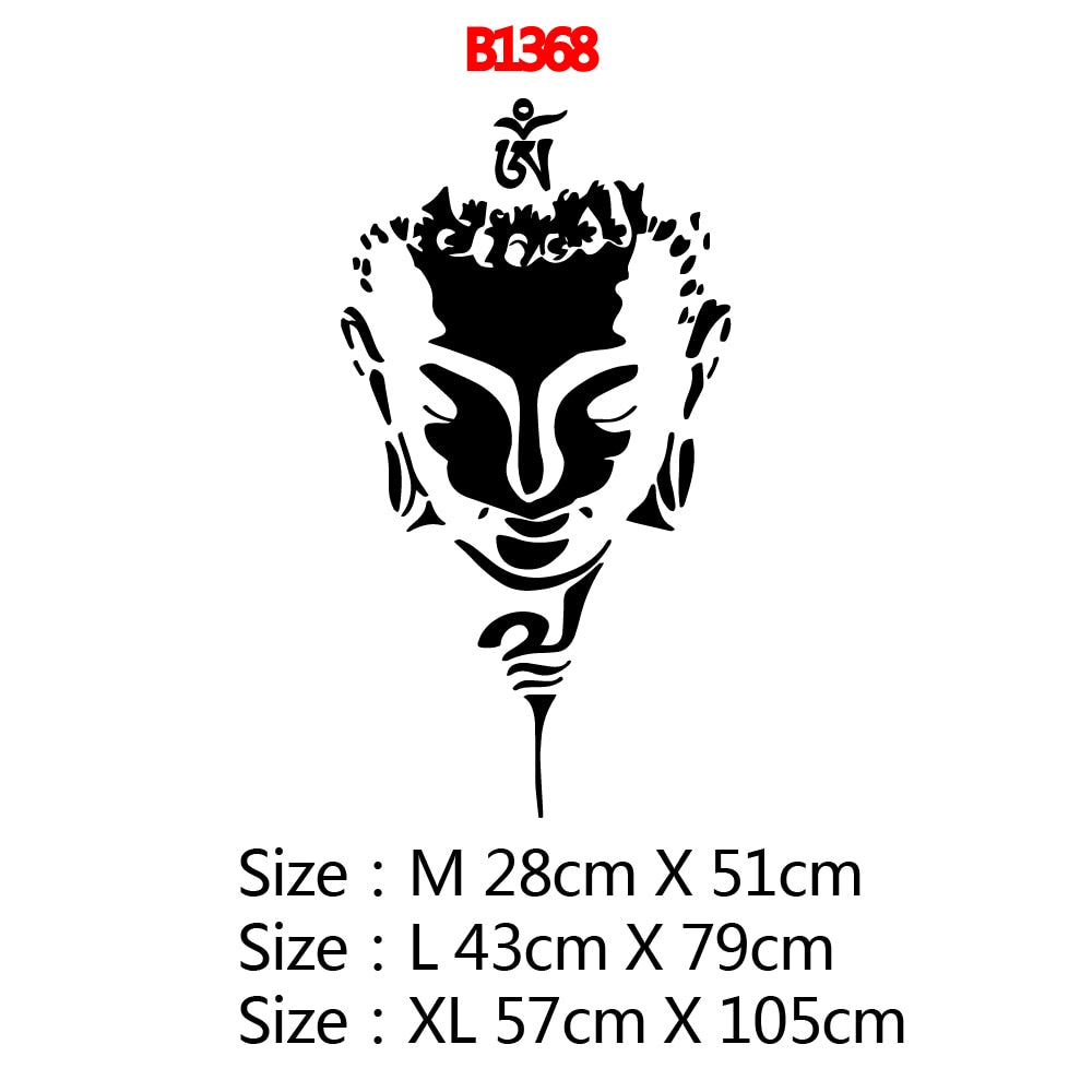 New Buddha Art Vinyl Wall Stickers Wallpaper For Living Room Home Decorative Religious Wall Decals Sticker Mural Wall Decor
