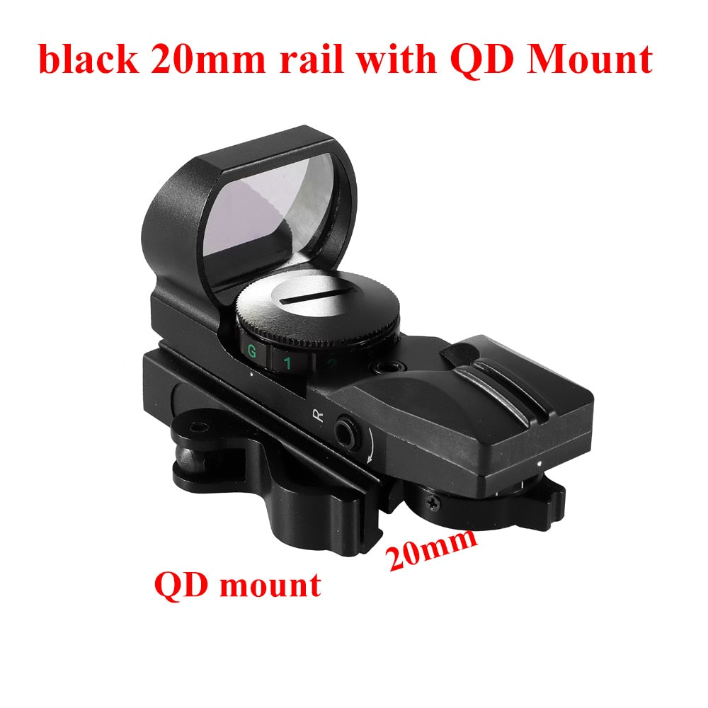 Hot 20mm Rail Riflescope Hunting Optics Holographic Red Dot Sight Reflex 4 Reticle Tactical Scope Collimator Sight