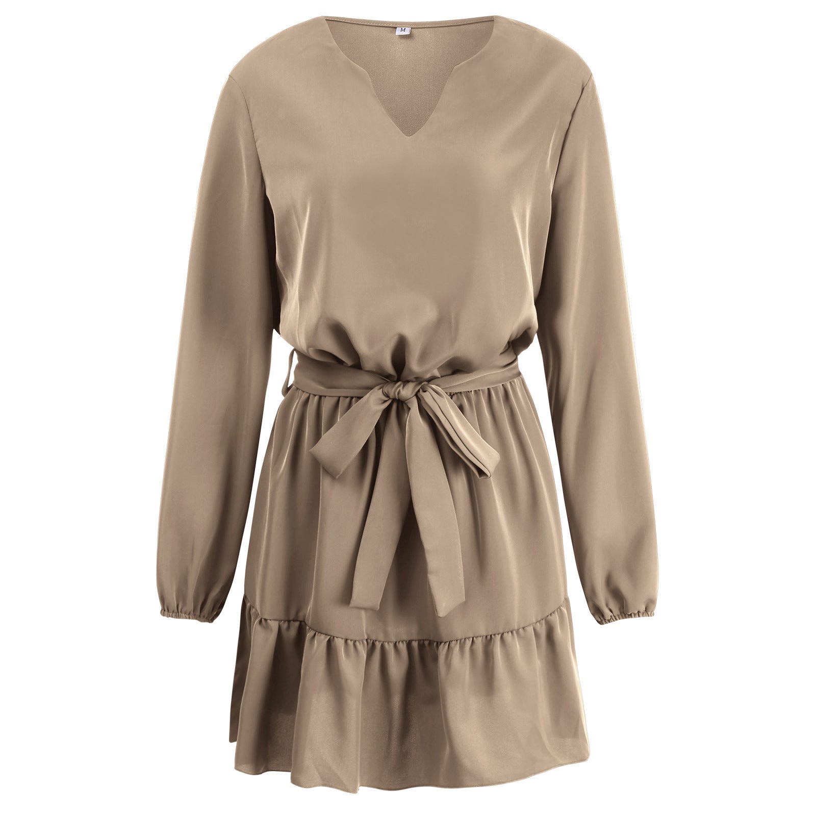 Round Neck Slim Long Sleeve Dress