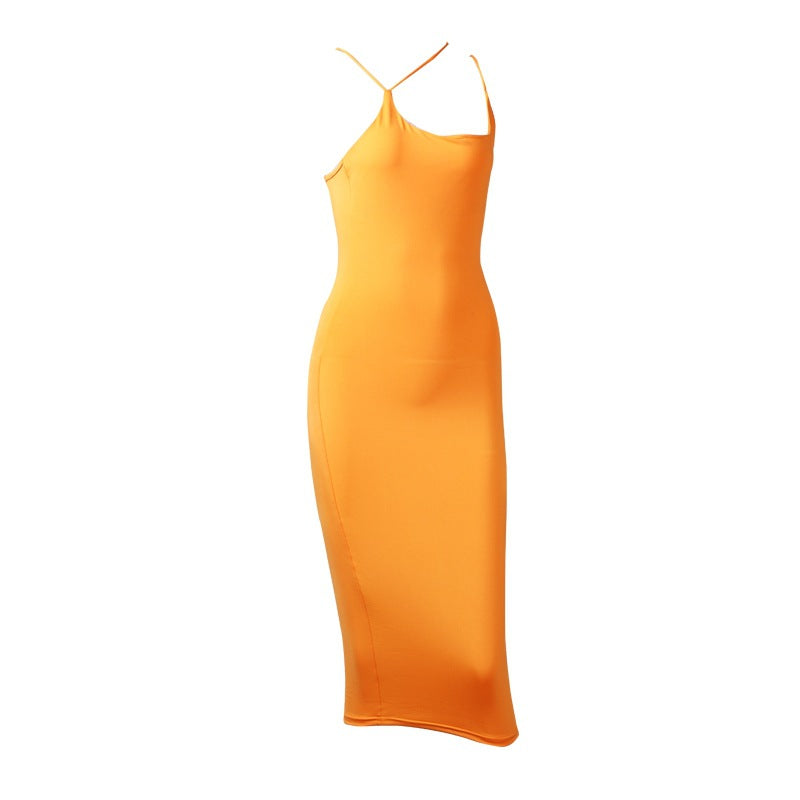 Casual Slim Fit Suspender Dress