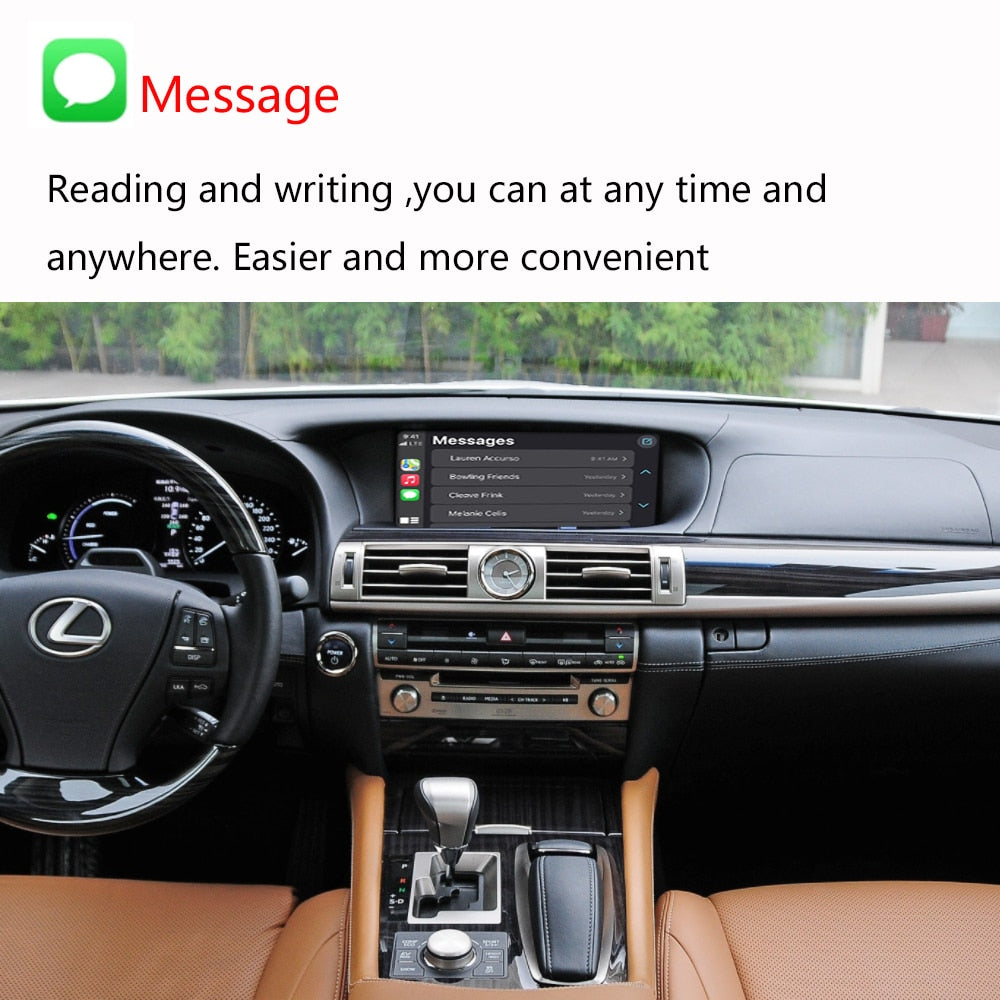 Wireless Apple CarPlay For Lexus LS ES NX IS CT 2014-2020 With Mirror Link AirPlay Car Play Android Auto Interface Functions