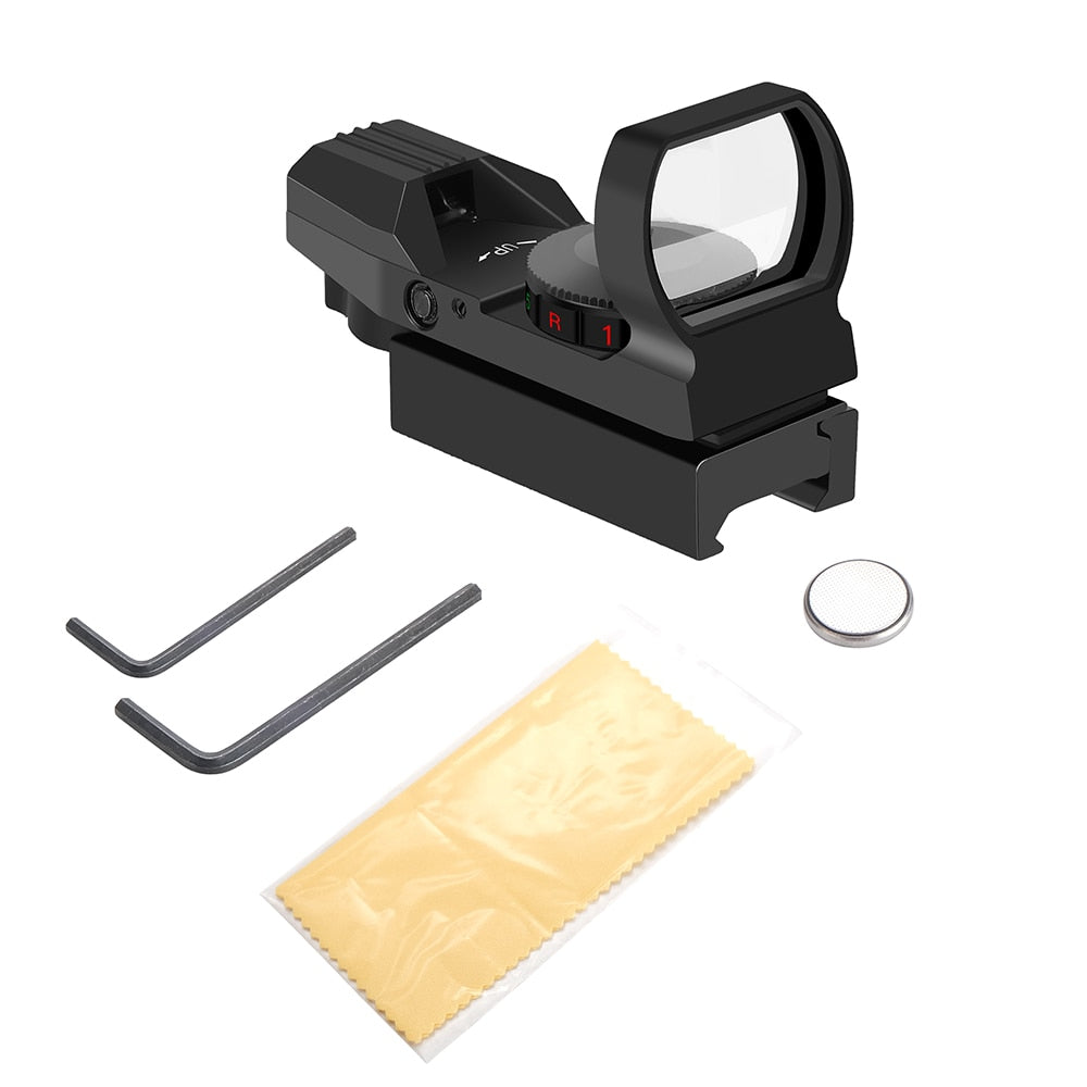 Hot 20mm Rail Riflescope Hunting Optics Holographic Red Dot Sight Reflex 4 Reticle Tactical Scope Collimator Sight