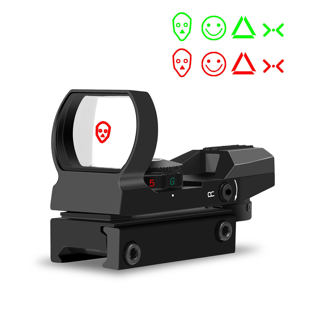 Hot 20mm Rail Riflescope Hunting Optics Holographic Red Dot Sight Reflex 4 Reticle Tactical Scope Collimator Sight