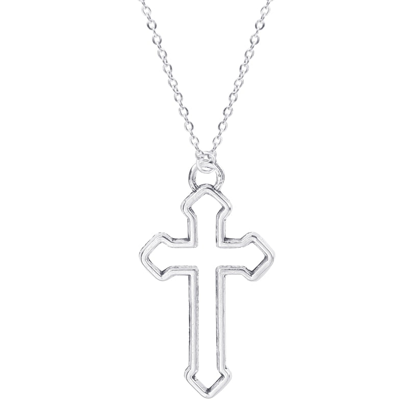 Gothic Religious Jesus Cross Pendant Grunge Necklaces Crucifix Aesthetic Collier Croix For Women Men Mystical Gift Jewelry